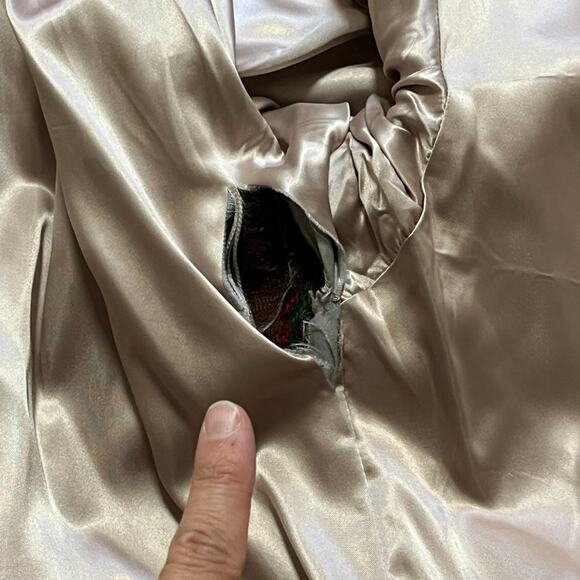 VTG 70s Retro Zigzag Woven Double Breasted Wool Car Coat SZ XL - Picture 11 of 12